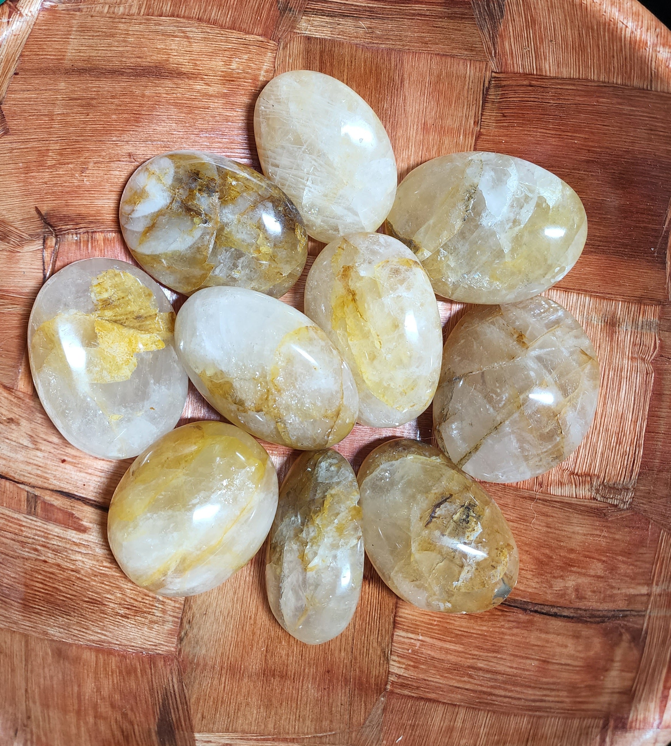 Golden Healer Palm Stone | Pocket Rock