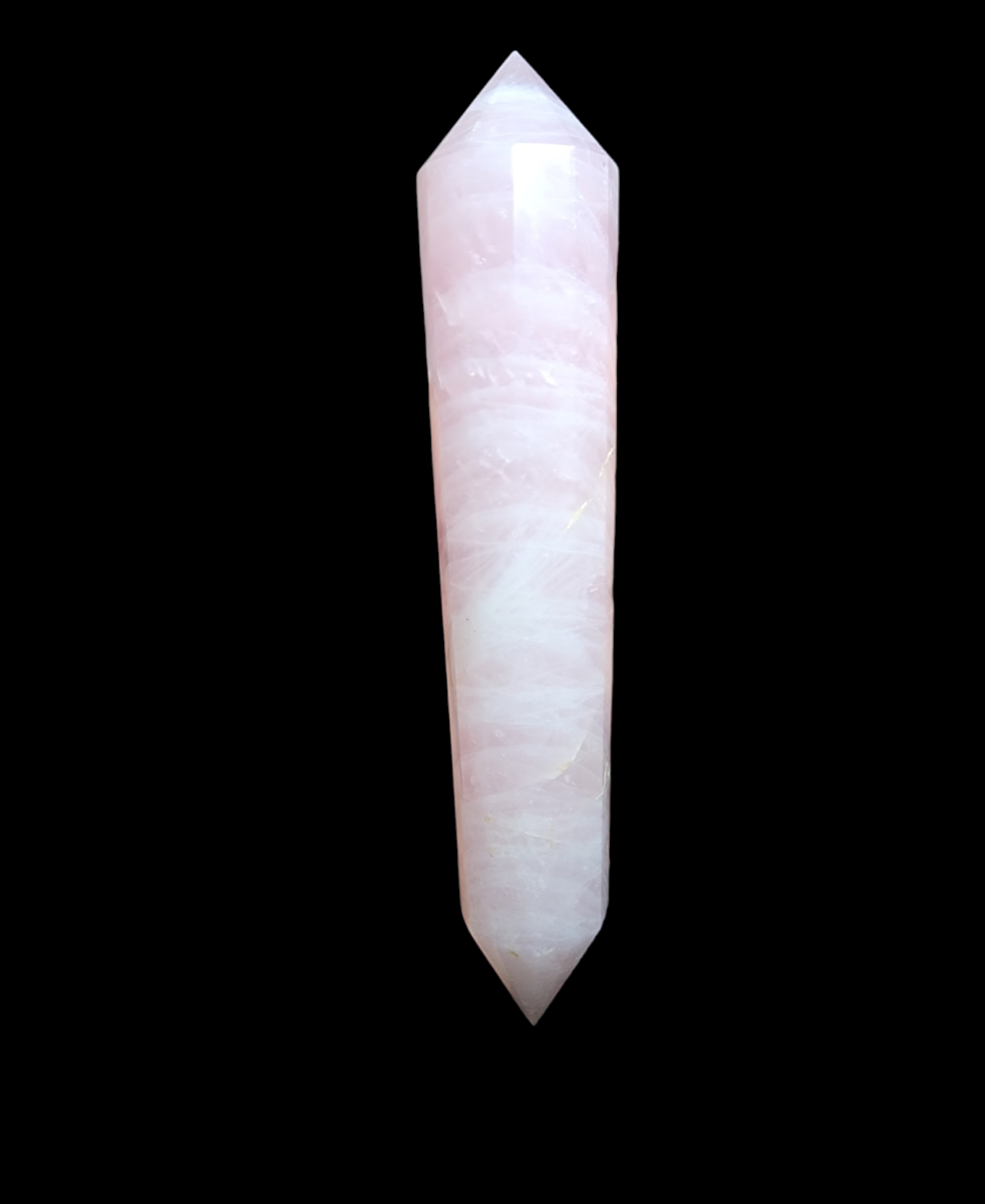 HQ Brazilian Rose Quartz | Vogel Style Cut | Double Point